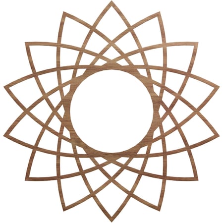 Ekena Millwork Eleanor Wood Fretwork Pierced Ceiling Medallion, Walnut, 38"OD x 14 5/8"ID x 3/8"T CMWP38X38X0375EAWA